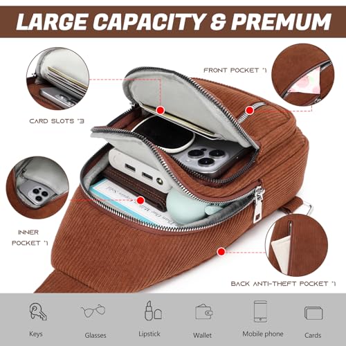 Image of MYHOZEE Small Diaper Bag Crossbody Sling Purse for Women - 2 in 1 Leather Backpack with 2 Straps for Short Trips Work Daily | Mini diaper bag