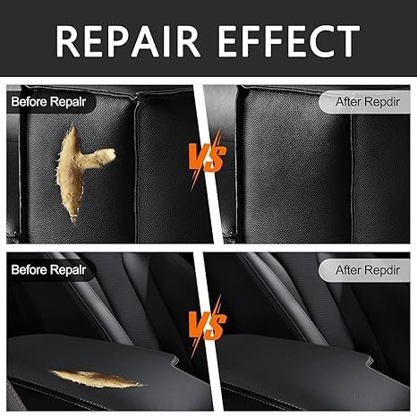 Black Leather Sticker for Sofa Repair,Self-Adhesive Genuine Leather Patch, Tape for Sofa, Couch, Furniture, Car Seats, and Jackets, Waterproof DIY Upholstery Repair Patch Sheet(Black) 3