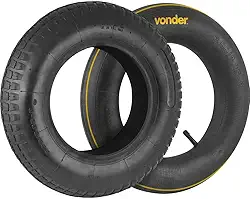 Vonder, Pneu Para Carrinho 3,25" X 8", 2 Lonas Com Câmara.