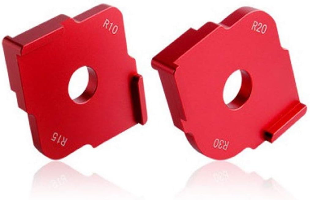 Set of 2 Aluminium Alloy Wood Panel Corner Radius of Quick Table of Router Bit Gauge Templates Kit