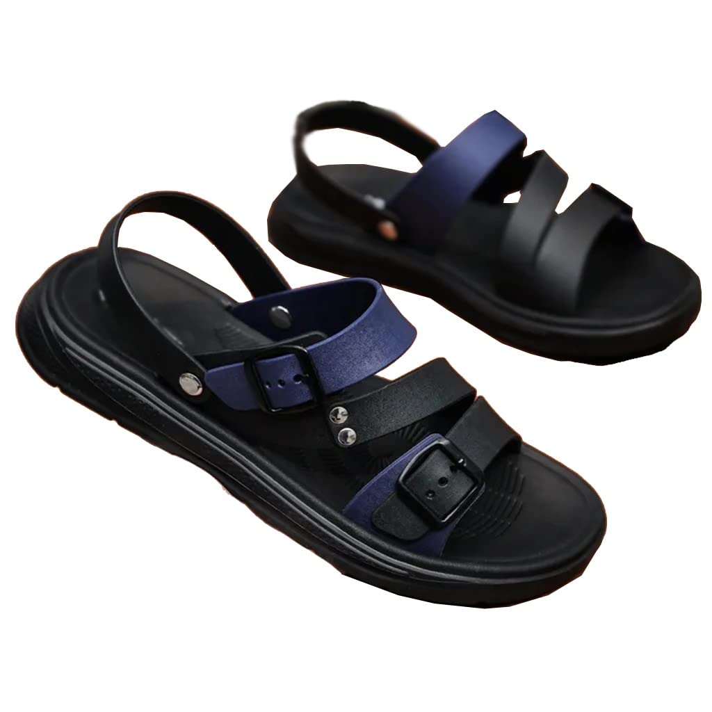 Sandali da Uomo Sandali Estivi per Il Tempo Libero da Spiaggia Scarpe da Esterno Sandali da Uomo Casual retrò Comodi da Esterno Sneakers (Color : D, Size : 44) (D 45 EU)