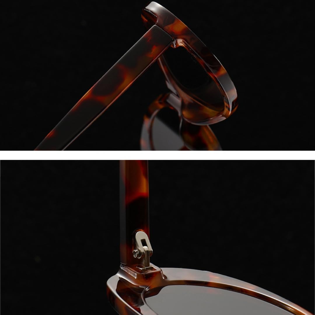 Gafas de sol vintage de ojo de gato para mujer, estilo retro, para hombre, a la moda, UV400 (beige-negro)