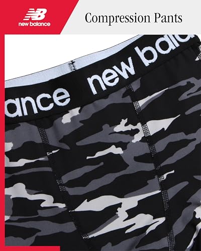 New Balance Boys' Base Layer Pants - Insulated Compression Pants for Boys - Long Underpants Leggings for Cold Weather (8-20)2
