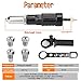 Cordless Drill Electric Rivet Gun Adapter-Professional Riveting Insert Nut Hand Tool Kit with Aluminum Casting Housing and a Non-slip Handle-4pcs Convertible Head and a Wrench