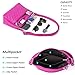 TANTOMI Purses for Women Magenta Crossbody Bags for Women Medium Crossbody Purses Shoulder Bags with Multi Zipper Pocket