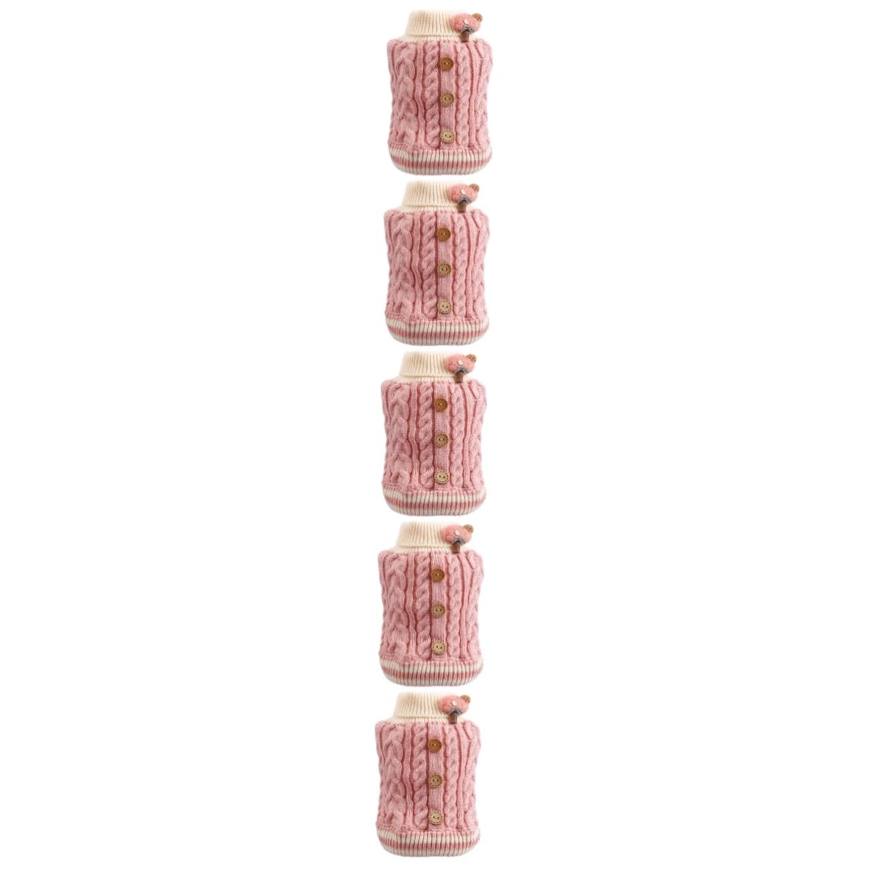 BESPORTBLE 5 Pièces Gilet en Coton pour Chiot Costume De Chien De Compagnie Pull Chaud pour Chien Pull pour d'hiver d'hiver pour Joli pour Chiot Rose en Tissu