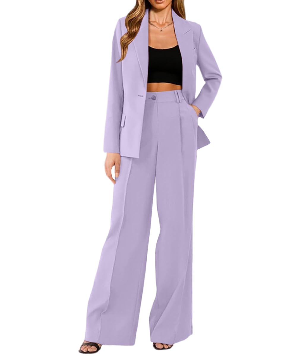 Womens Two Piece Sets Formal Pants Suits Dressy Business Casual Outfits Professional Blazer Set
