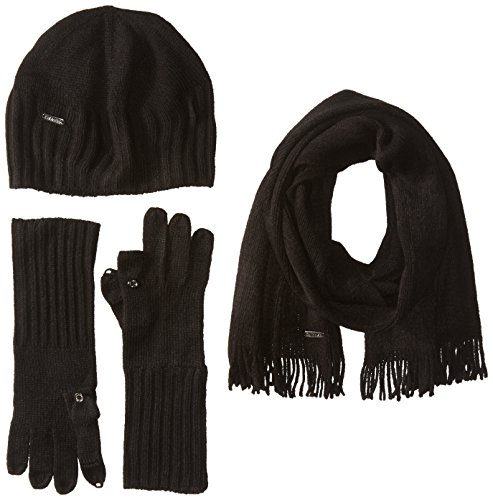 Calvin Klein Women's Beanie, Glove and Scarf Three-Piece Set
