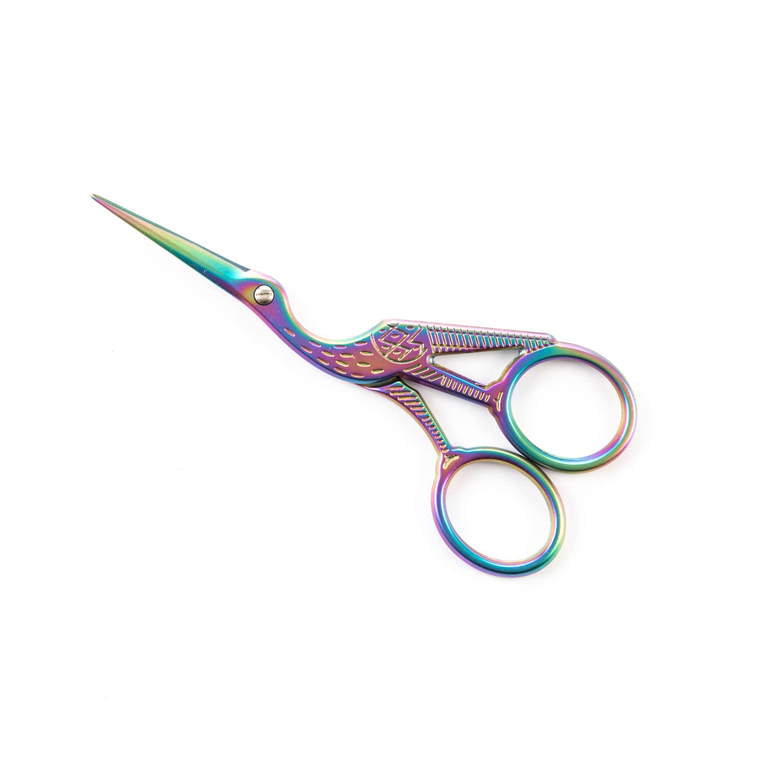 Quilted Bear Rainbow Embroidery Scissors - Precision Rainbow Stork Nail Scissors with Sharp Blades for Sewing & Embroidery Use (3.5") - Image 2