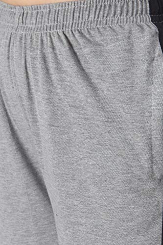 Image of Fflirtygo Women's Cotton Track Pants, Joggers for Women, Women�s Leisure Wear, Night Wear Pajama, Grey with Zip Pockets�for Sports Gym Athletic Training Workout
