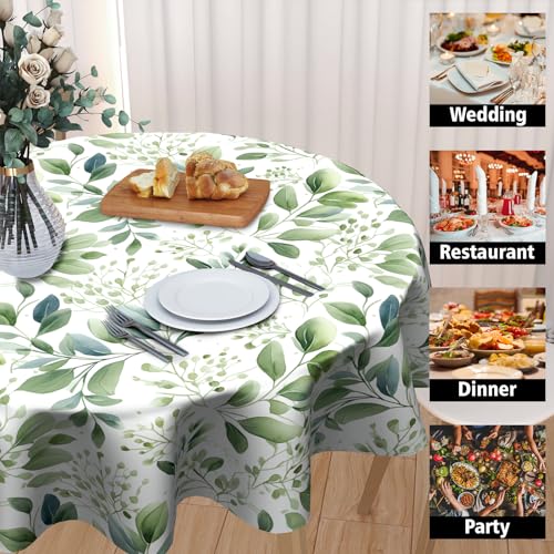 Light-Green-Leaf-Round-Tablecloth-Leaves-Print-Table-Cloths-60-Inch-Botanical-Foliage-Table-Cover-Decorative-for-Picnic-Party-Holiday-Home Light Green Leaf Round Tablecloth Leaves Print Table Cloths 60 Inch Botanical Foliage Table Cover Decorative for Picnic Party Holiday Home