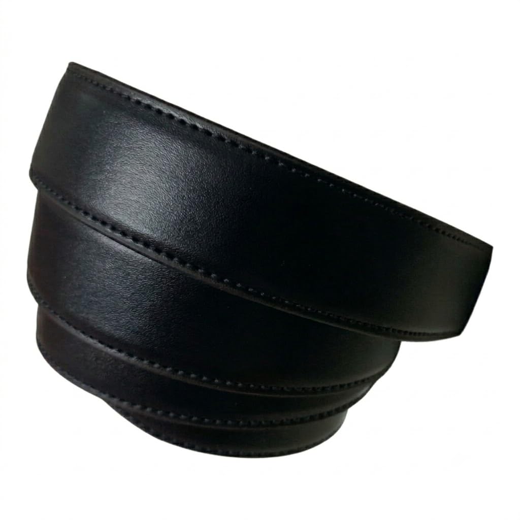 Men’s PU Synthetic leather Belt Strap for Men Without Buckle, Hole less Formal Casual Party Business Jeans Wear Boys Gents Width-35mm or (1.35" Inches)) Waist Size 42" inches or Under-image-21