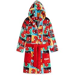 Marvel Bata de Casa Niño de Spiderman, Albornoz Niño Forro Polar, Regalos Para Niños 2-10 Años (Multicolor, 4-5 Años)