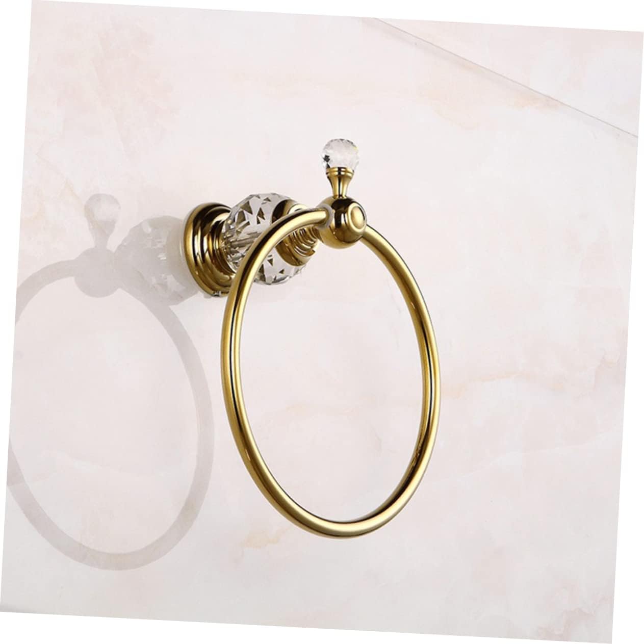 DOITOOL Stainless Steel Towel Rings Bathroom Towel Ring Towel Holder Wall Mounted Rings Towel Rack Crystal