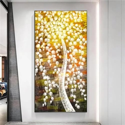 Peinture diamant fleur kit complet avec strass 5D brillants 60x140