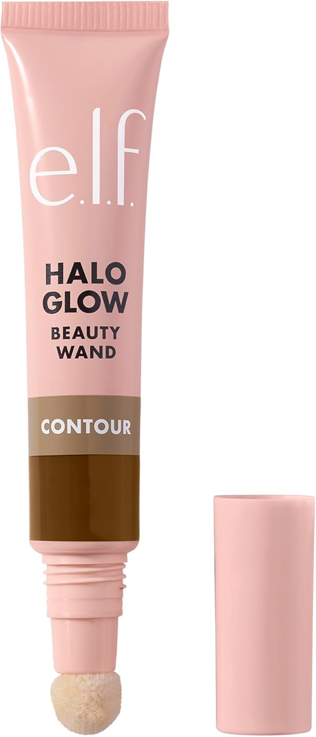e.l.f. Halo Glow Contour Beauty Wand, Liquid Contour Wand For A Naturally Sculpted Look, Buildable Formula, Vegan & Cruelty-free, Medium/Tan