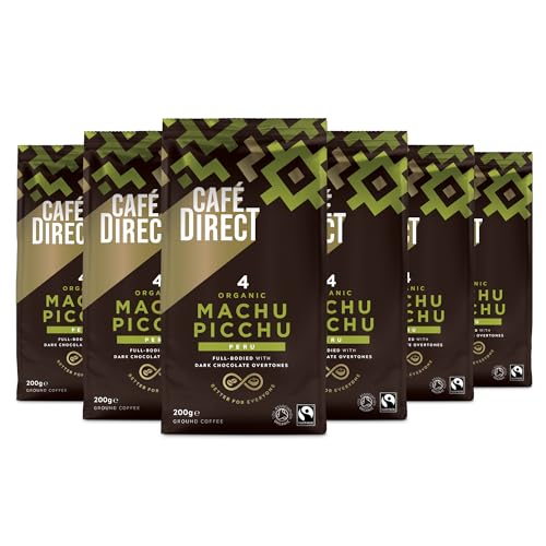 Cafédirect Machu Picchu Organic Fairtrade Ground Arabica Coffee 200 g (Pack of 6)
