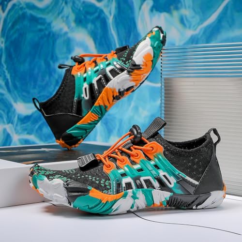 Image of Kids Water Shoes Boys Girls Quick Dry Aqua Socks Barefoot Beach Pool Swim Hiking Lightweight Non-Slip Outdoor