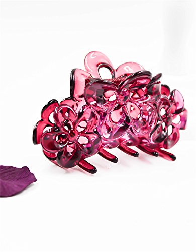 Pinzas para el cabello 4 unidades con flores huecas miniatura 7