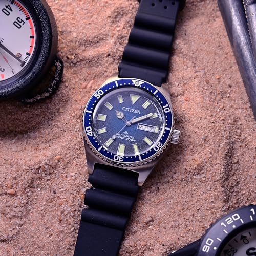 CITIZEN Polyurethane Analog Blue Dial Men Watch-Ny0129-07L, Black Band - Image 6