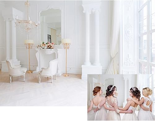 Baocicco Decoración interior de habitación de lujo de 10 x 6.5 pies, telón de fondo de fotos, candelabro de lujo, muebles delicados, fondo de