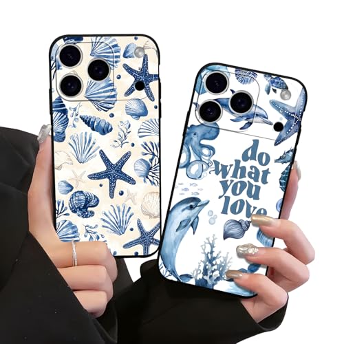 Coque Phone17 Pro dauphin étoile de mer finition TPU souple premium