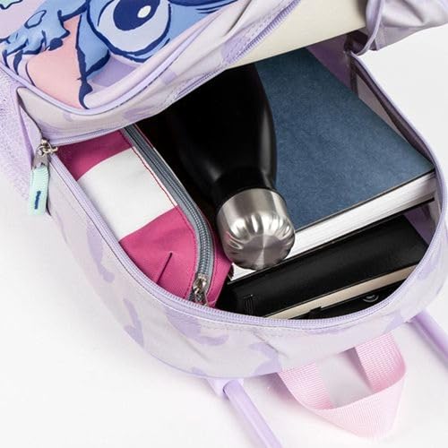 Mochila Stitch escolar trolley con ruedas para evitar dolores de espalda infantiles 3