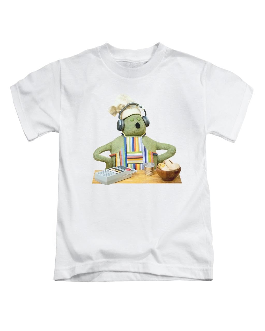 New Spirit Original Tiny Chef Headphones mini Chef Cook Cooking Tee T-Shirt Funny Unisex T Shirt Top White