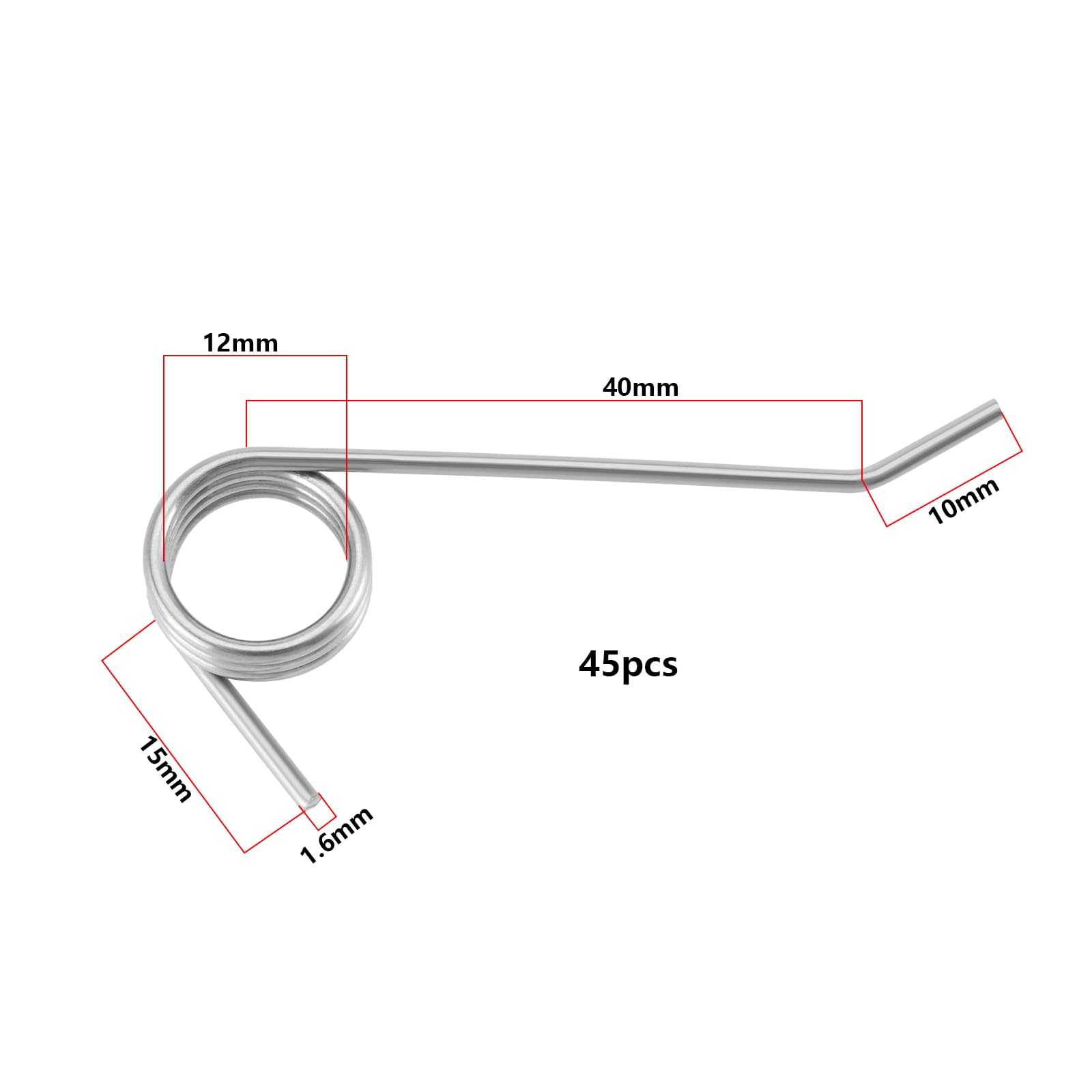 OTOTEC 45PCS Fan Roller Scarifying Spring Electric Scarifier Stainless Steel Spring Accessories Compatible with LIDL Parkside PLV1500A1 PLV1500B1 PLV1500C1 Scarifier - Image 4