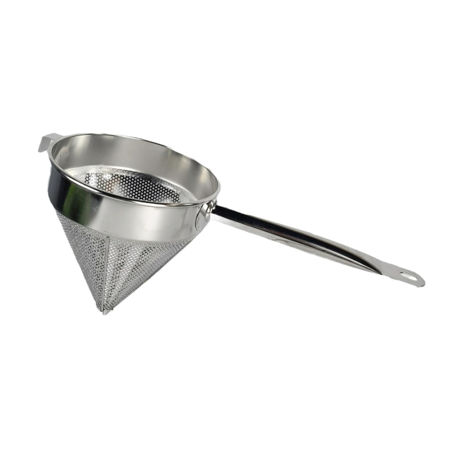 Edelstahl Bouillonsieb mit Verstärktem Griff, 25 cm Durchmesser, Küchensieb Zum Passieren von Pürees, Suppen Und Saucen