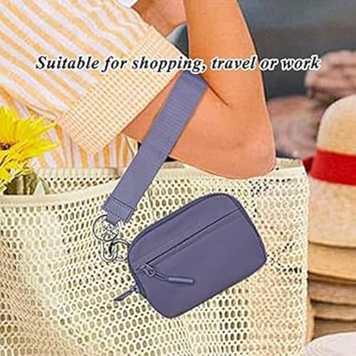 Commonlyto Wallet,Wristlet Waterproof Nylon Wallets for Women,Zip Card Case with ID Window (B+2PCS)3