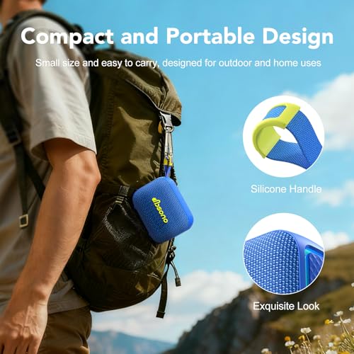Image of dbsono Portable Bluetooth Speaker Line-in Support: IPX5 Waterproof, Blue | Up to 24H Playtime, HD Sound, TWS Pairing, LED Light, Outdoor Speaker for Beach, Pool, Travel, School Supplies for Adult Teen