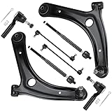 8PCS Front Lower Control Arms for Jeep Patriot Compass 2007-2017, Dodge Caliber 2009-2012, w/Ball Joint Suspension Kit K620066 K620065 K80258 EV80645 ES800408