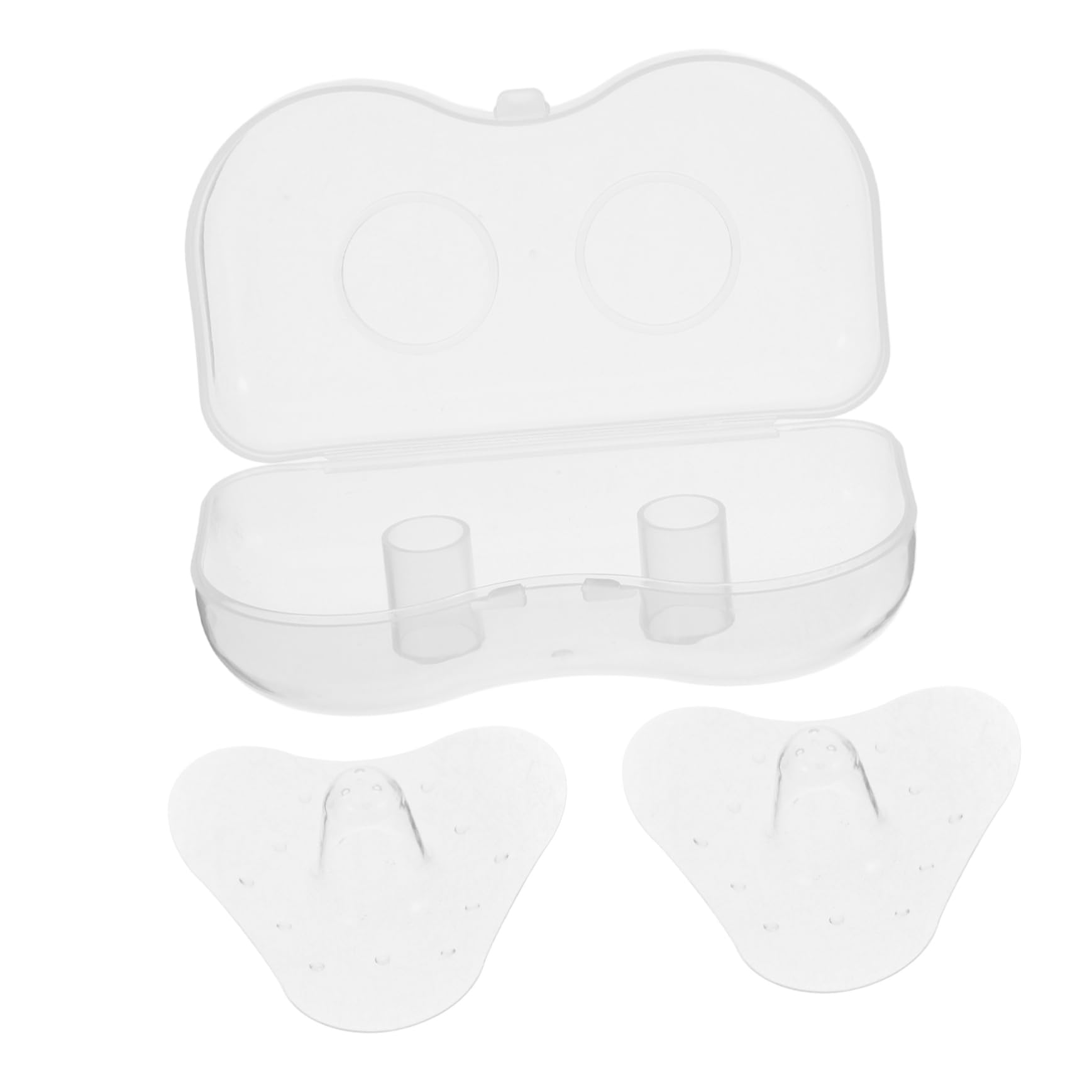 KOCKSHION Silicone Breast Protectors 1 Pair for Breastfeeding Relief Soft Triangular Breast Cover Nursing Support Pacifier Case Breastfeeding Essentials