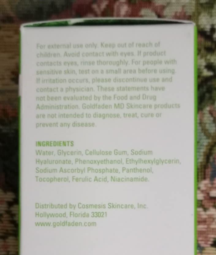 GOLDFADEN MD Brightening Elixir | Serum w/Vitamin C, Ferulic Acid, Vitamin B & Vitamin E | Helps Aid Against The Appearance Of Photoaging | Leaves Skin Feeling Hydrated & Looking Radiant .5 fl oz