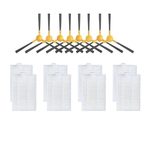 ABIR X5 / X6 / X8 Genio Navi N600 ���{�b�g�|���@ 3�A�[�� �T�C�h�u���V HEPA�t�B���^�[ �����p�X�y�A�p�[�c�ƌ݊����̂���A�N�Z�T��(Set F)