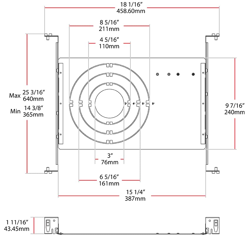 RAB DLPLATE/WFR3468/NB Mounting Plate with Nailer bar for Wafer 3