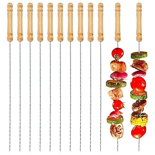 See full amazon price history chart for SITOLO 10 PCS Stainless Steel with Wooden Handle Reusable Barbeque Skewers Set BBQ Grilling Sticks for Outdoor Camping Cooking Tools for All Types Oven 10 PCS SITOLO 10 PCS Stainless Steel with Wooden Handle Reusable Barbeque Skewers Set BBQ Grilling Sticks for Outdoor Camping Cooking Tools for All Types Oven 10 PCS (B0CPM2FTTH) Amazon Price History, Amazon Price Tracker