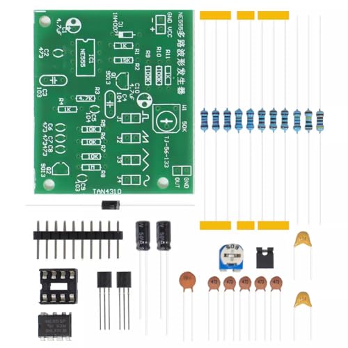 Uikdjgu Kits de Bricolaje de Módulo Generador de Forma de Multicanal NE555 de Cuadrada Triangular Sinusoidal