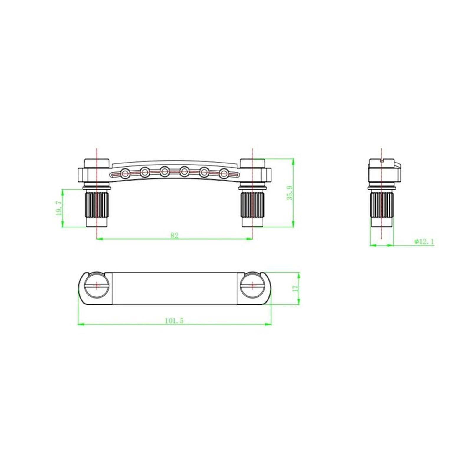 Guitarra Eléctrica Tuerca De Puente De Titanio Rodamiento De Bolas Accesorios Para Instrumentos De Cuerda | Puente de guitarra(Type 3)