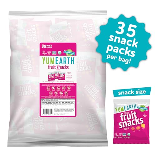 Image of YumEarth Organic Tropical Fruit Snacks, 0.7oz Snack Packs (Pack of 35)