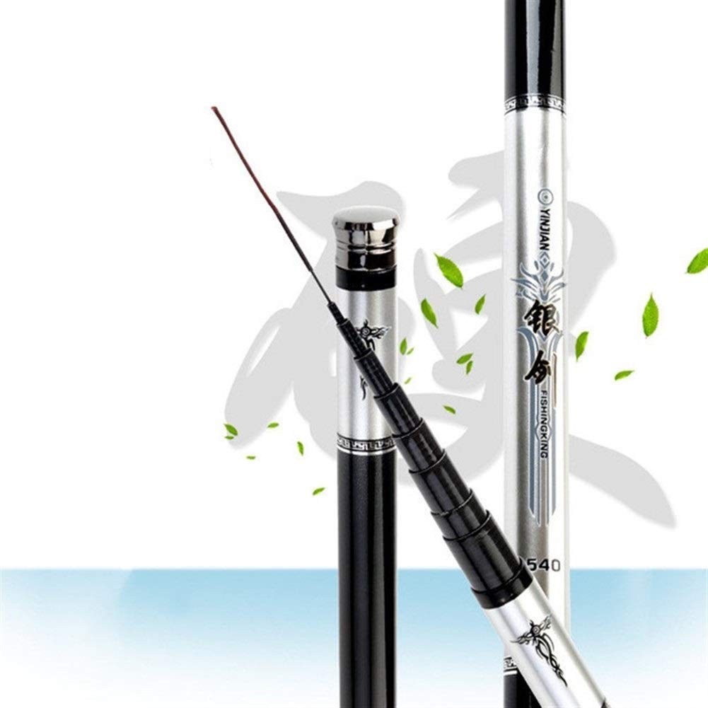 Canne a Peche,Canne a Peche au Coup Haute qualité Super Dur en Fibre de Carbone Canne à pêche télescopique 3.6m 4.5m 5.4m 6.3.0M 7.2m(7.2m)