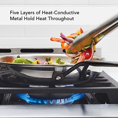 Image of KitchenAid 5-Ply Clad Polished Stainless Steel Frying Pan /Skillet, 10 Inch - Stainless Steel