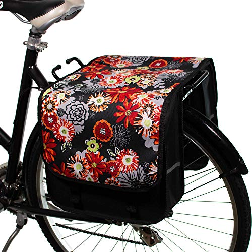 BikyBag Classic CL - Fahrrad Doppeltasche, Gepäckträgertasche, Fahrradtasche für Gepäckträger, (Die Wiesen) Cover