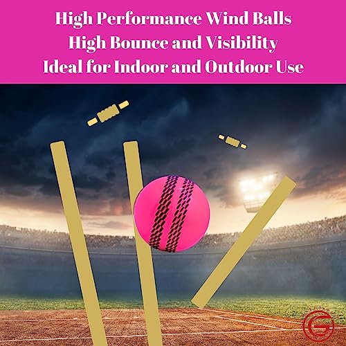 ONEGlobal Premium Windball Soft Cricket Ball, 3-PINK, 7.2 centimètres - Image 4