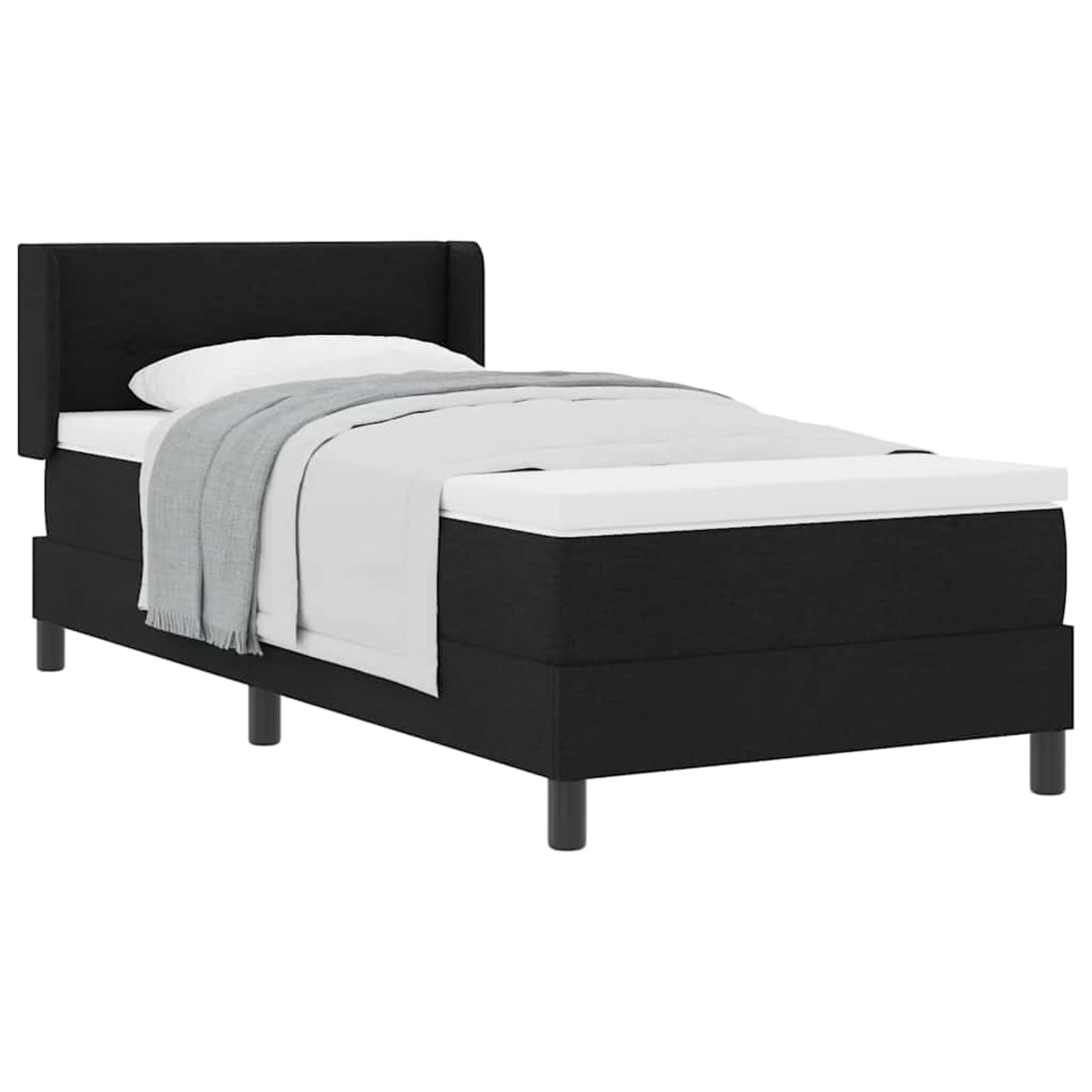 Gecheer sommier，lit escamotable Lit boxspring avec Matelas avec Matelas Noir 90 x 190 cm