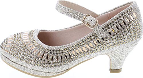 Link Cassie-28K Girls Rhinestone Platform Peagent Dress Shoes2