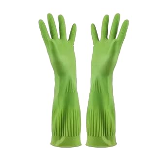 Cleaning Protective Gloves Kitchen Cleaning Gloves Rubber Thickened And Lengthened Household(Orange-38cm,78 * 92cm)