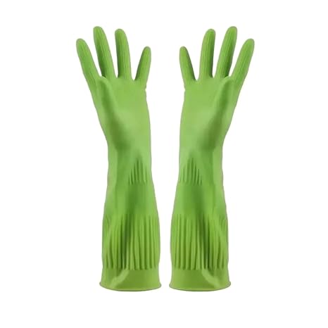 Cleaning Protective Gloves Kitchen Cleaning Gloves Rubber Thickened And Lengthened Household(Orange-38cm,78 * 92cm)