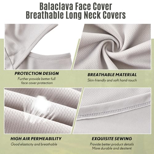 Image of SATINIOR 3 Piece Balaclava Face Cover Sun Protection Neck Cover Summer Balaclava for Men Women Outdoor Sports UV Protector